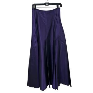 Vintage Ralph Lauren Collection Purple Label 100% Silk Layered Skirt Womens 6